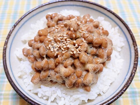 すりおろし生姜の納豆ご飯